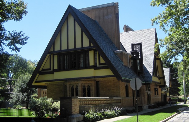 Exterior of a tudor style home